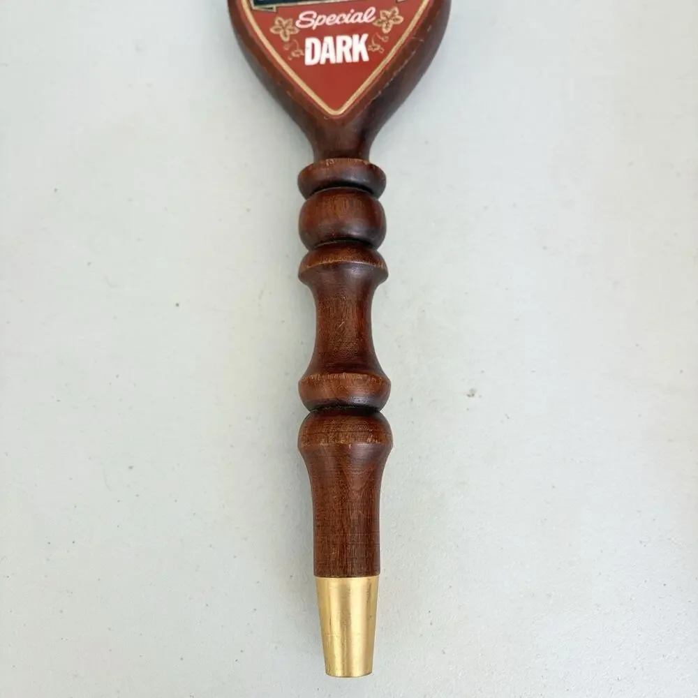 Vintage Heineken Special Dark Beer Tap Handle Wooden Keg Double Sided Handle 12”
